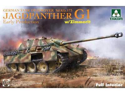 Jagdpanther G1 wczesna produkcja z wnętrzem i zimmeritem - zdjęcie 1