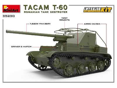 Tacam T-60 rumuński niszczyciel czołgów - z wnętrzem - zdjęcie 2