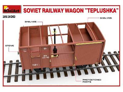 Tiepłuszka - sowiecki ogrzewany wagon towarowy do przewozu ludzi - zdjęcie 21