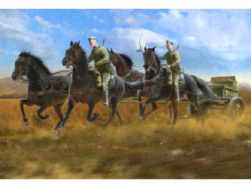 Figurki Soviet Regimental Artillery Horse Transport (1943-1945) - zdjęcie 1 Figurki Soviet Regimental Artillery Horse Transport (1943-1945) - zdjęcie 1