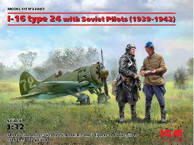 I-16 typ 24 - radziecki myśliwiec + figurki pilotów - zdjęcie 14