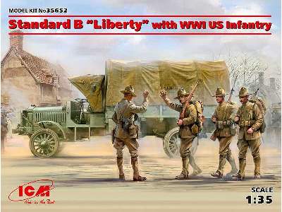 Amerykańska ciężarówka Standard B Liberty z figurkami piechoty - zdjęcie 1
