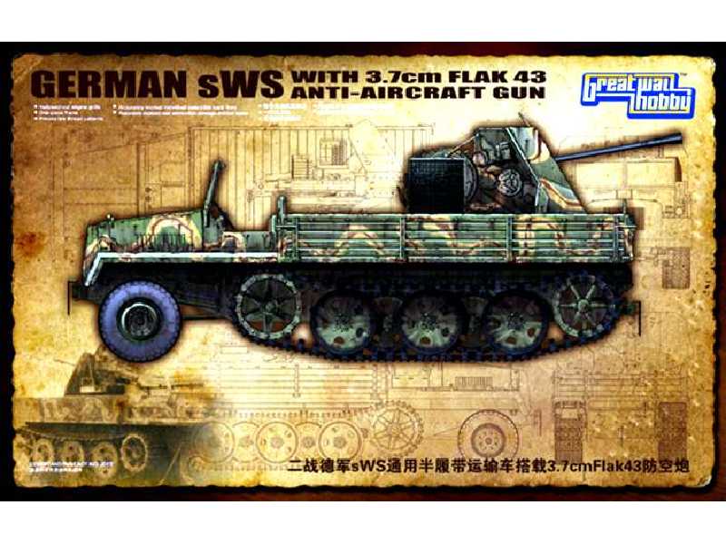 Niemiecki ciągnik artyleryjcki sWS z działkiem 3.7cm Flak 43 - zdjęcie 1 Niemiecki ciągnik artyleryjcki sWS z działkiem 3.7cm Flak 43 - zdjęcie 1