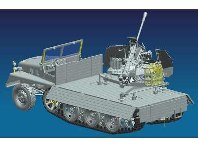 Niemiecki ciągnik artyleryjcki sWS z działkiem 3.7cm Flak 43 - zdjęcie 2