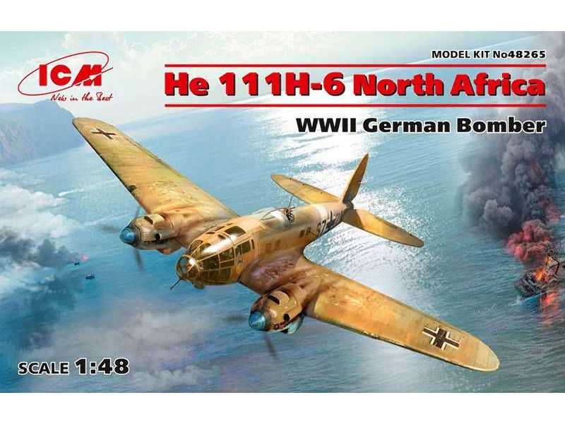 Heinkel He 111H-6 - niemiecki bombowiec - Afryka północna - zdjęcie 1 Heinkel He 111H-6 - niemiecki bombowiec - Afryka północna - zdjęcie 1