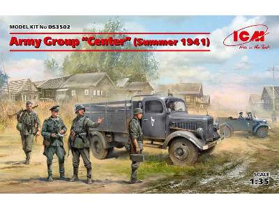 Niemiecka grupa armii Środek - lato 1941 - 2 pojazdy, 8 figurek - zdjęcie 1