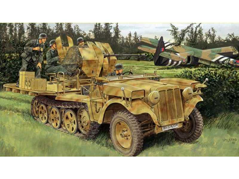 Sd.Kfz.10/5 fur 2cm FlaK 38 - samobieżne działo przeciwlotnicze - zdjęcie 1 Sd.Kfz.10/5 fur 2cm FlaK 38 - samobieżne działo przeciwlotnicze - zdjęcie 1
