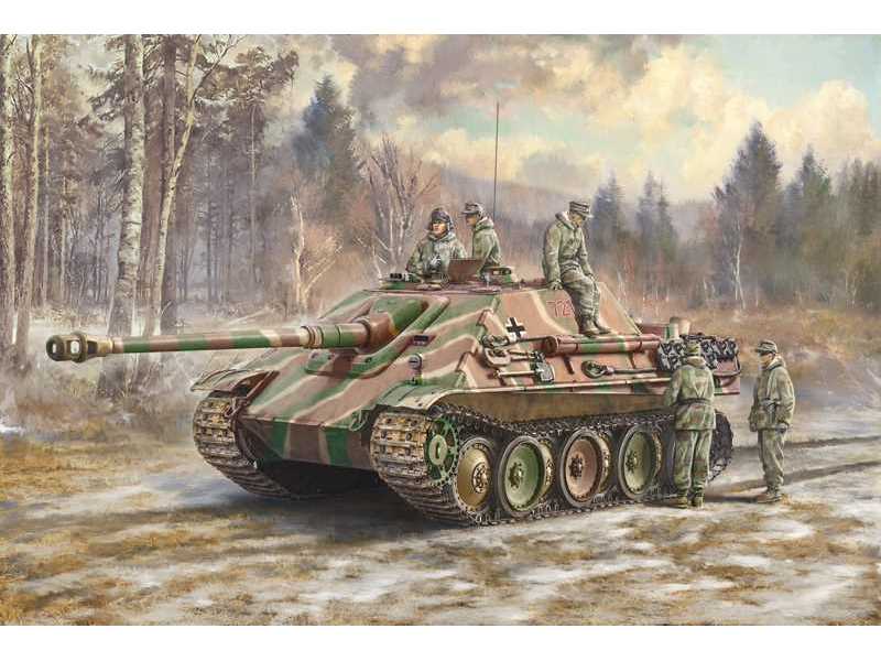 Sd.Kfz.173 Jagdpanther z załogą w zimowych uniformach - zdjęcie 1 Sd.Kfz.173 Jagdpanther z załogą w zimowych uniformach - zdjęcie 1