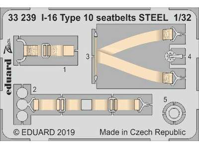 I-16 Type 10 seatbelts STEEL 1/32 - zdjęcie 1