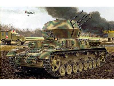 Działo samob. Flakpanzer IV Ausf.G Wirbelwind - wczesna prod. - zdjęcie 1