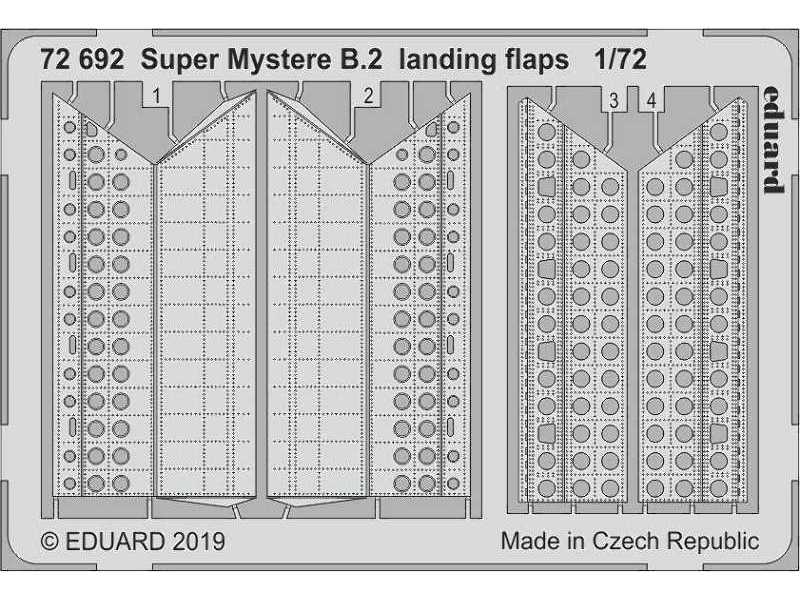 Super Mystere B.2 landing flaps 1/72 - zdjęcie 1 Super Mystere B.2 landing flaps 1/72 - zdjęcie 1