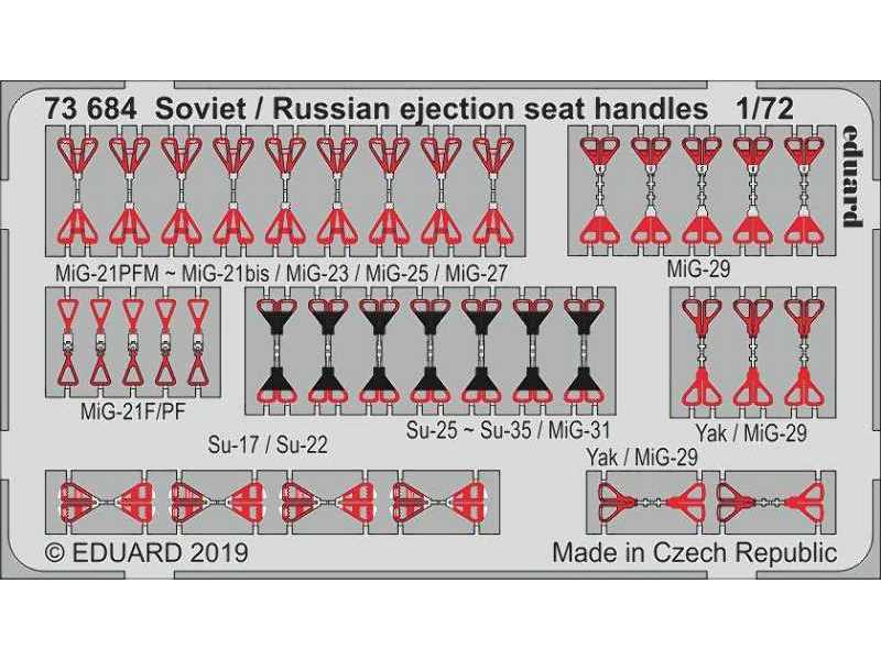 Soviet / Russian ejection seat handles 1/72 - zdjęcie 1 Soviet / Russian ejection seat handles 1/72 - zdjęcie 1