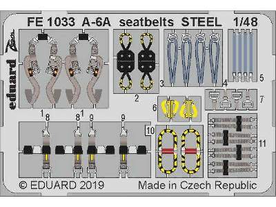A-6A seatbelts STEEL 1/48 - zdjęcie 1