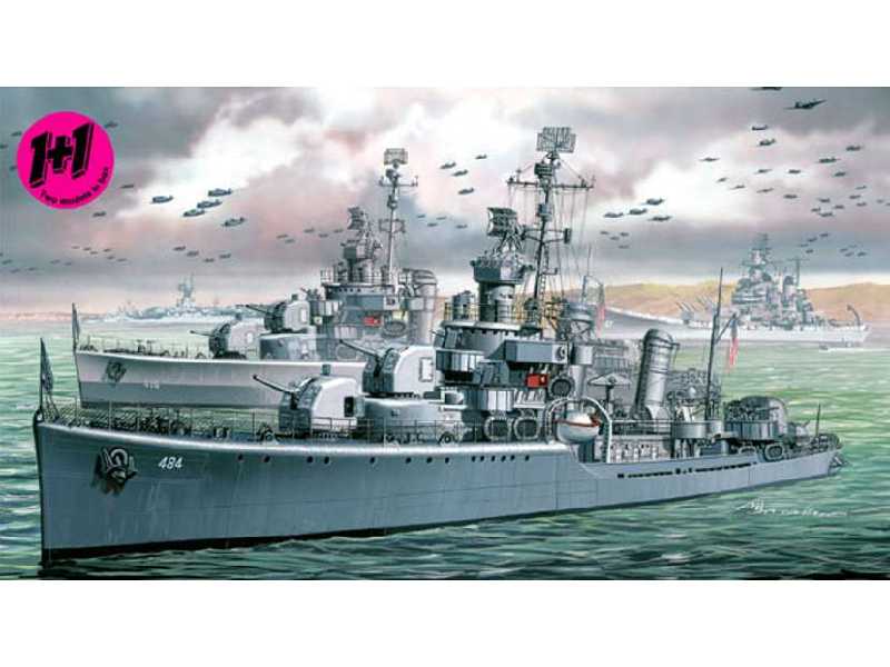 U.S.S. Buchanan DD-484 & U.S.S. Lansdowne DD-486 1945 - zdjęcie 1 U.S.S. Buchanan DD-484 & U.S.S. Lansdowne DD-486 1945 - zdjęcie 1