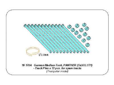Zestaw sworzni do gąsienic zapasowych czołgu Panther x12 szt. - zdjęcie 6