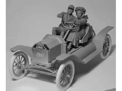 Amerykańscy kierowcy sportowi - 1910 - 2 figurki - zdjęcie 2
