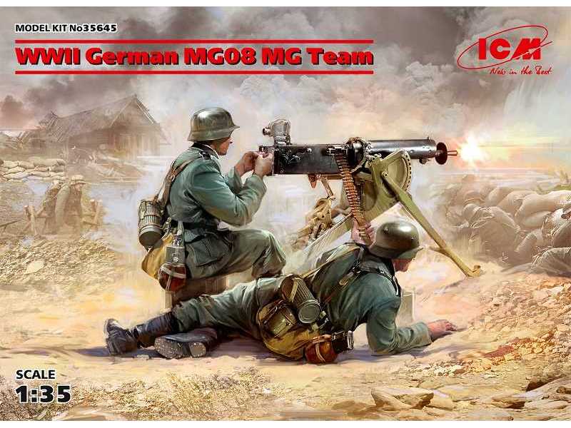Niemiecka obsługa karabinu maszynowego MG08 - zdjęcie 1 Niemiecka obsługa karabinu maszynowego MG08 - zdjęcie 1