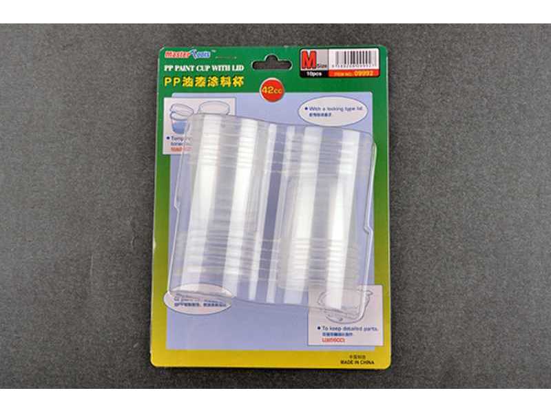 Pp Paint Cup With Lid M-size X 10pcs - zdjęcie 1 Pp Paint Cup With Lid M-size X 10pcs - zdjęcie 1
