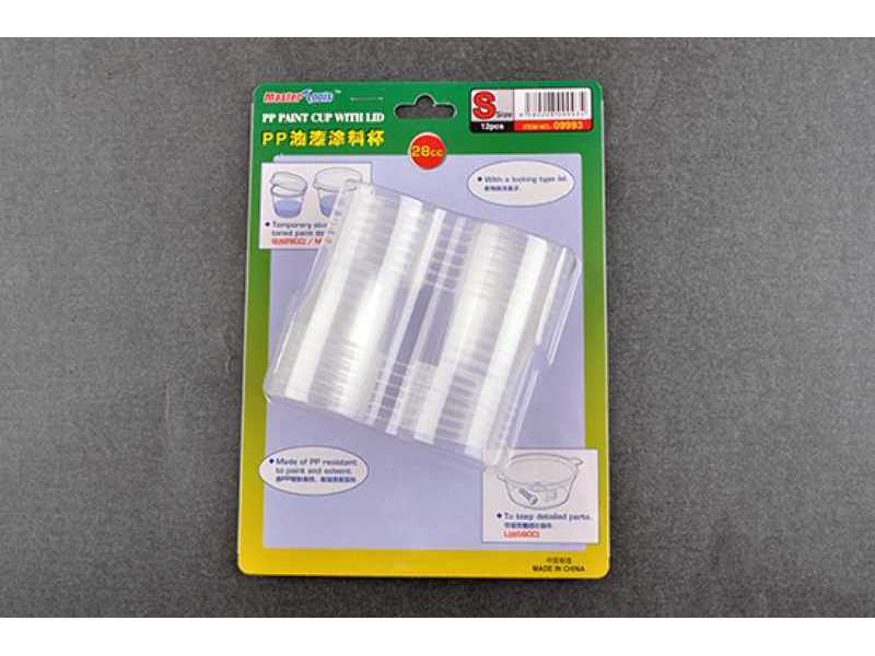 Pp Paint Cup With Lid S-size X 12pcs - zdjęcie 1 Pp Paint Cup With Lid S-size X 12pcs - zdjęcie 1