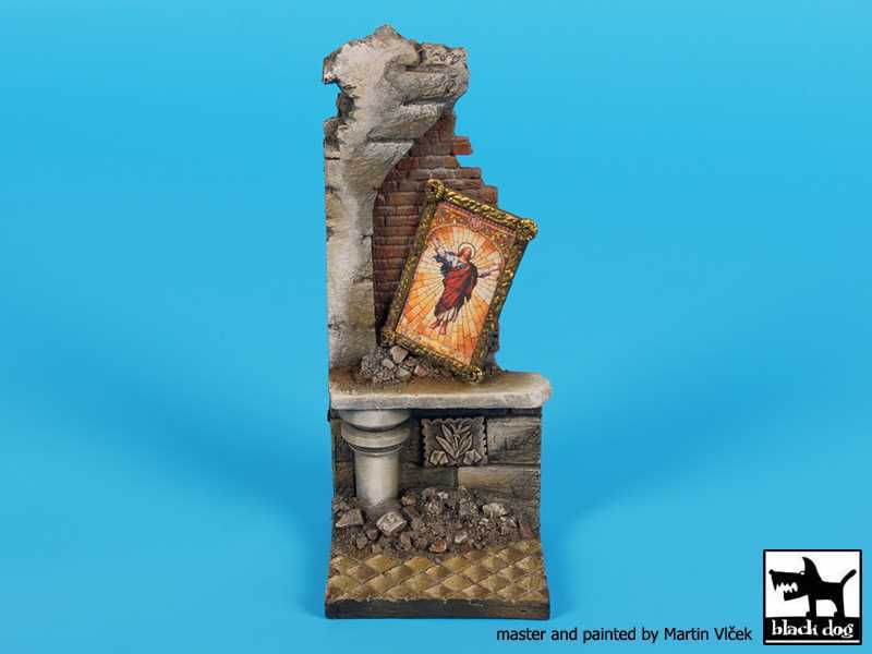 Ruined House With Painting Base (50x50mm) - zdjęcie 1 Ruined House With Painting Base (50x50mm) - zdjęcie 1