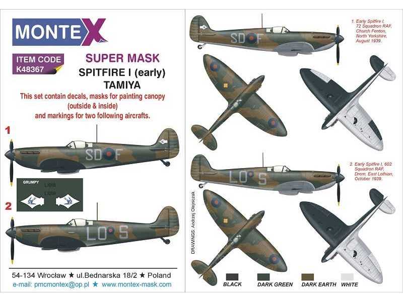 Spitfire Mk.I (Early) Tamiya - zdjęcie 1 Spitfire Mk.I (Early) Tamiya - zdjęcie 1