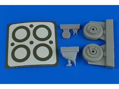 A-1J Skyraider wheels & paint masks - Tamiya - zdjęcie 1