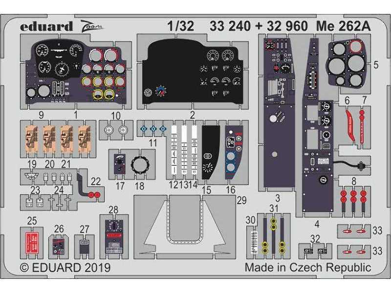 Me 262A interior 1/32 - Revell - zdjęcie 1