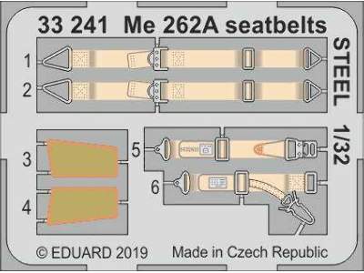 Me 262A seatbelts STEEL 1/32 - zdjęcie 1