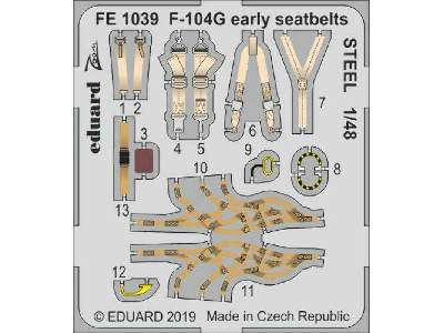 F-104G early seatbelts STEEL 1/48 - zdjęcie 1