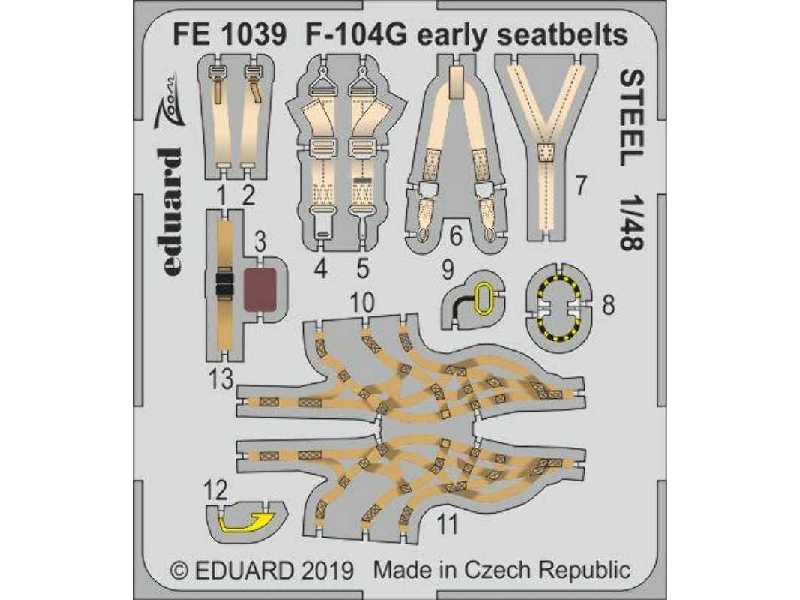 F-104G early seatbelts STEEL 1/48 - zdjęcie 1 F-104G early seatbelts STEEL 1/48 - zdjęcie 1