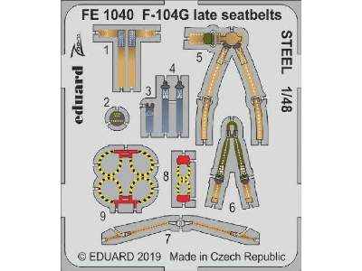 F-104G late seatbelts STEEL 1/48 - zdjęcie 1