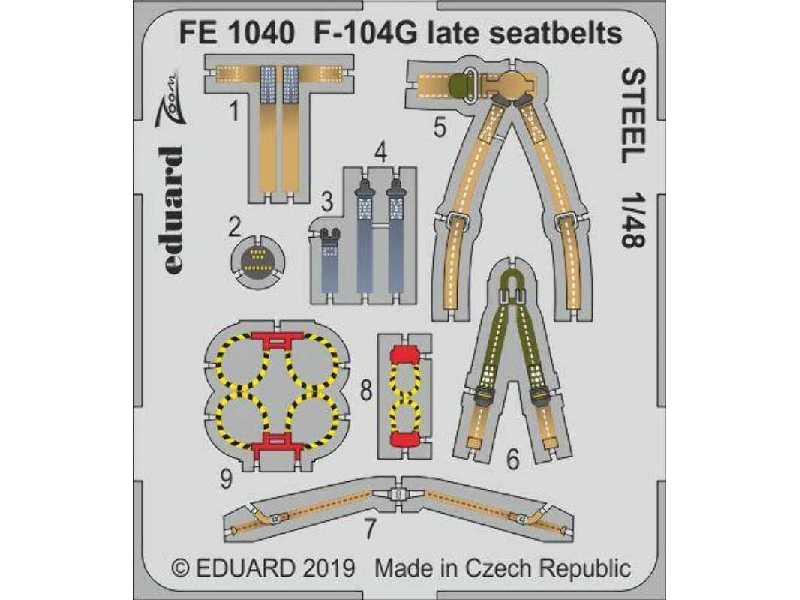 F-104G late seatbelts STEEL 1/48 - zdjęcie 1