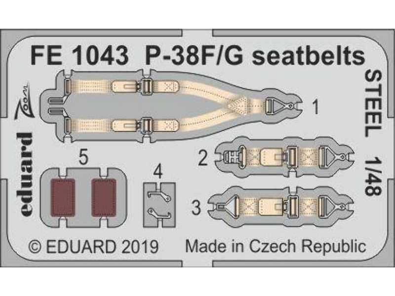 P-38F/ G seatbelts STEEL 1/48 - zdjęcie 1 P-38F/ G seatbelts STEEL 1/48 - zdjęcie 1