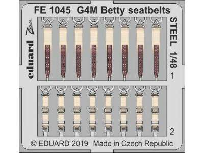 G4M Betty seatbelts STEEL 1/48 - zdjęcie 1
