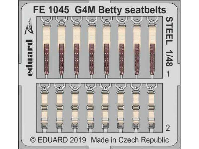 G4M Betty seatbelts STEEL 1/48 - zdjęcie 1