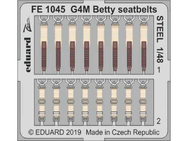 G4M Betty seatbelts STEEL 1/48 - zdjęcie 1 G4M Betty seatbelts STEEL 1/48 - zdjęcie 1