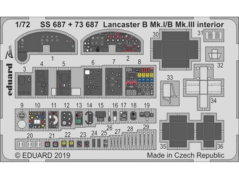 Lancaster B Mk. I/B Mk. III interior 1/72 - zdjęcie 1