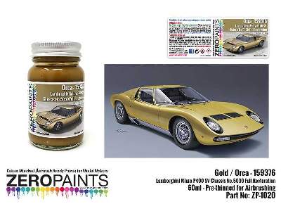 1020 Lamborghini Miura P400 Sv Full Restoration Orca (Gold) - zdjęcie 1