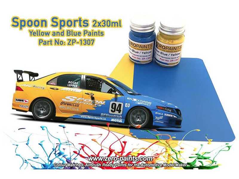 1307 Spoon Sports Blue And Yellow Set - zdjęcie 1 1307 Spoon Sports Blue And Yellow Set - zdjęcie 1