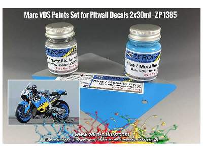 1385 Marc Vds Honda Rc213v - Blue/Metallic Grey Set - zdjęcie 1