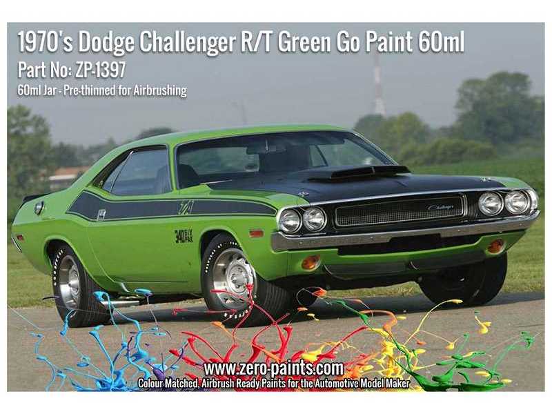 1397 1970's Dodge Challenger R/T Green Go - zdjęcie 1 1397 1970's Dodge Challenger R/T Green Go - zdjęcie 1
