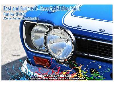 1401 Fast And Furious 6 Ford Escort Mk 1 Blue - zdjęcie 2