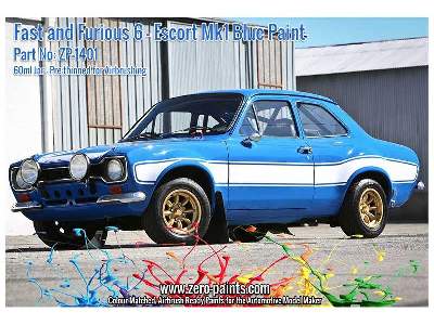 1401 Fast And Furious 6 Ford Escort Mk 1 Blue - zdjęcie 3