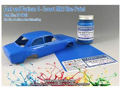 1401 Fast And Furious 6 Ford Escort Mk 1 Blue - zdjęcie 5