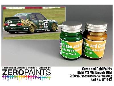 1443 Bmw M3 Mm-diebels Dtm - Green And Gold - zdjęcie 1