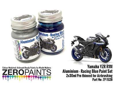 1528 Yamaha Yzr R1m - Aluminium And Racing Blue Set - zdjęcie 1