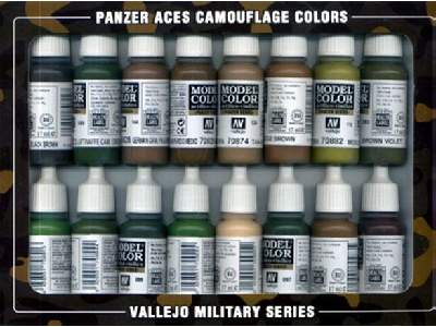 Zestaw farb Model Color Panzer Aces Camouflage Colors - zdjęcie 1