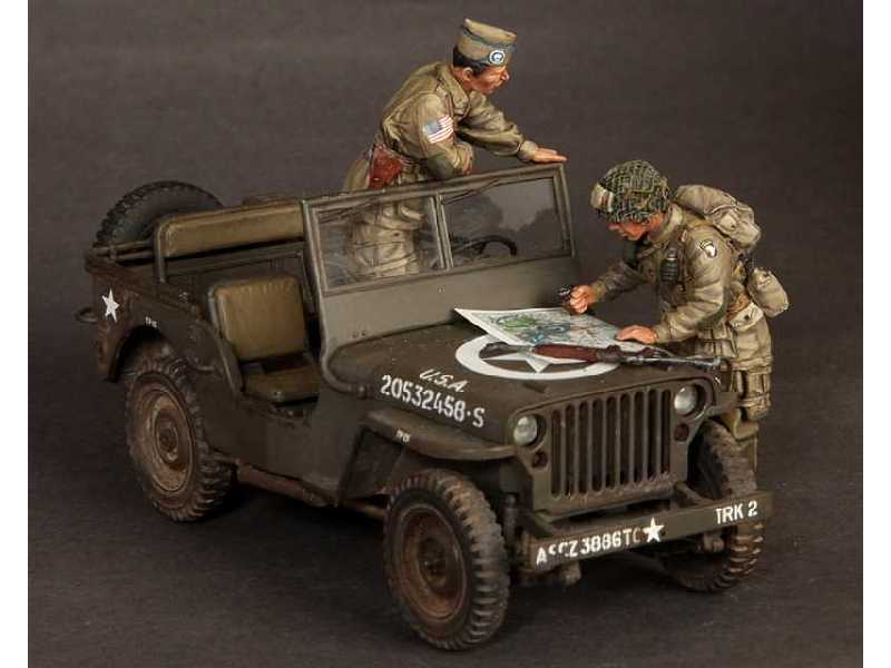 Major And 1 Lieutenant 101st Airborne Division, WW Ii 2 Figures - zdjęcie 1 Major And 1 Lieutenant 101st Airborne Division, WW Ii 2 Figures - zdjęcie 1