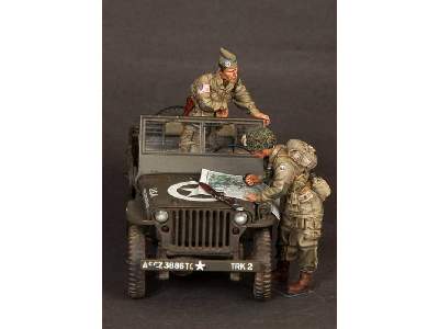 Major And 1 Lieutenant 101st Airborne Division, WW Ii 2 Figures - zdjęcie 2