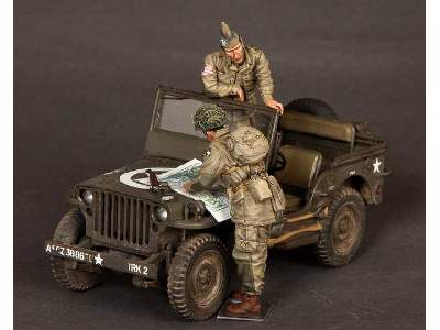 Major And 1 Lieutenant 101st Airborne Division, WW Ii 2 Figures - zdjęcie 3